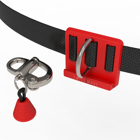 red CNF belt with quick release
