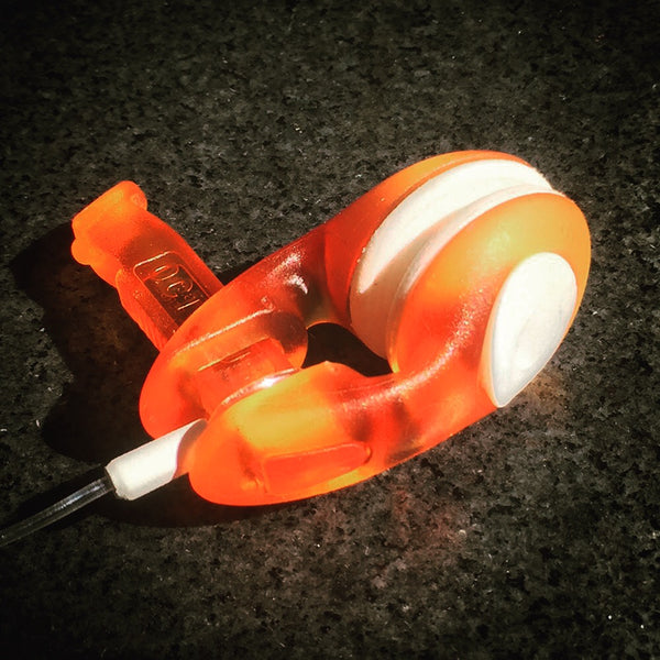 transparent orange noseclip